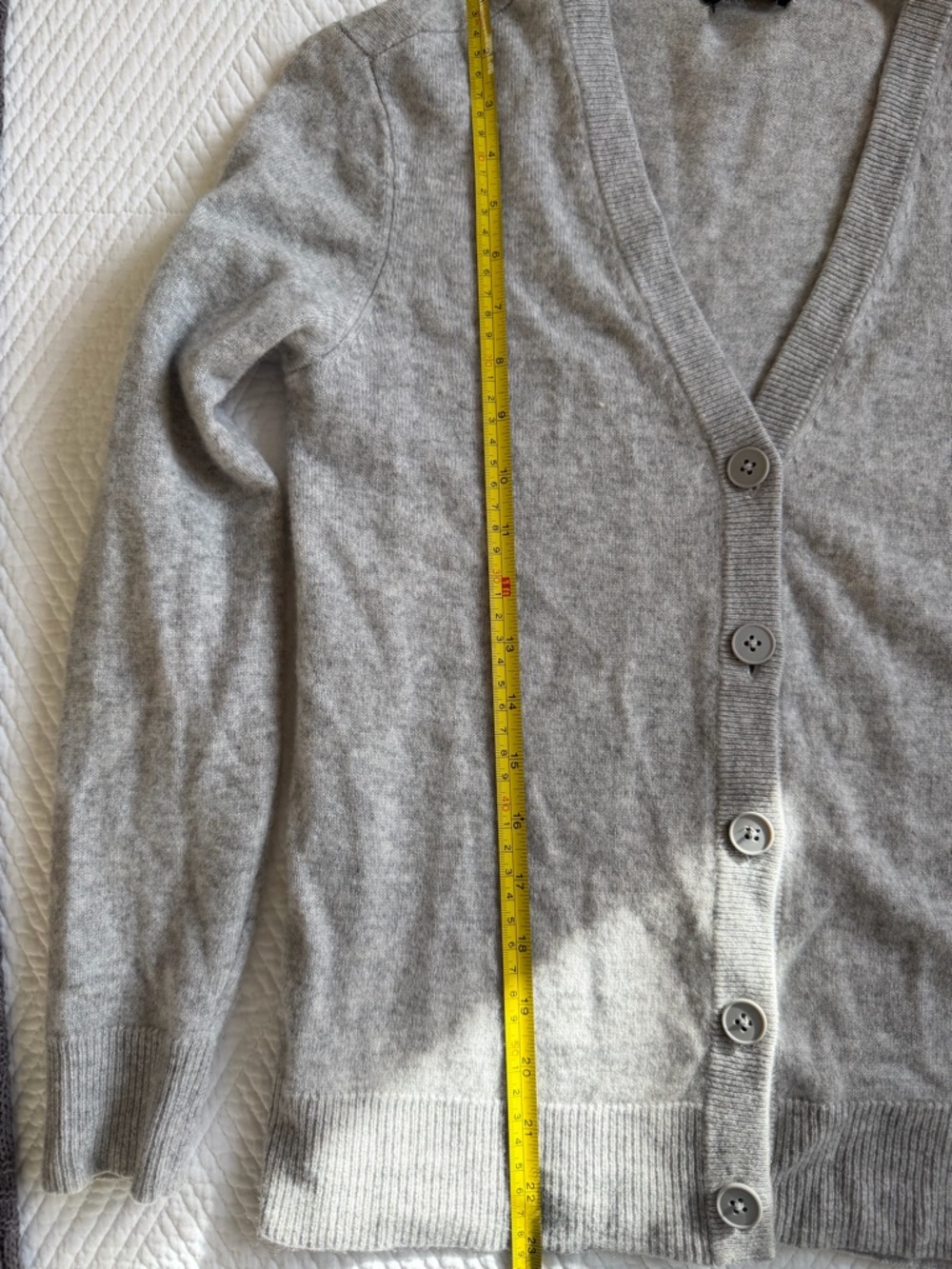 Charter Club 100% CASHMERE Top Gray Women's Cardigan Sweater Spring - Picture 6 of 7